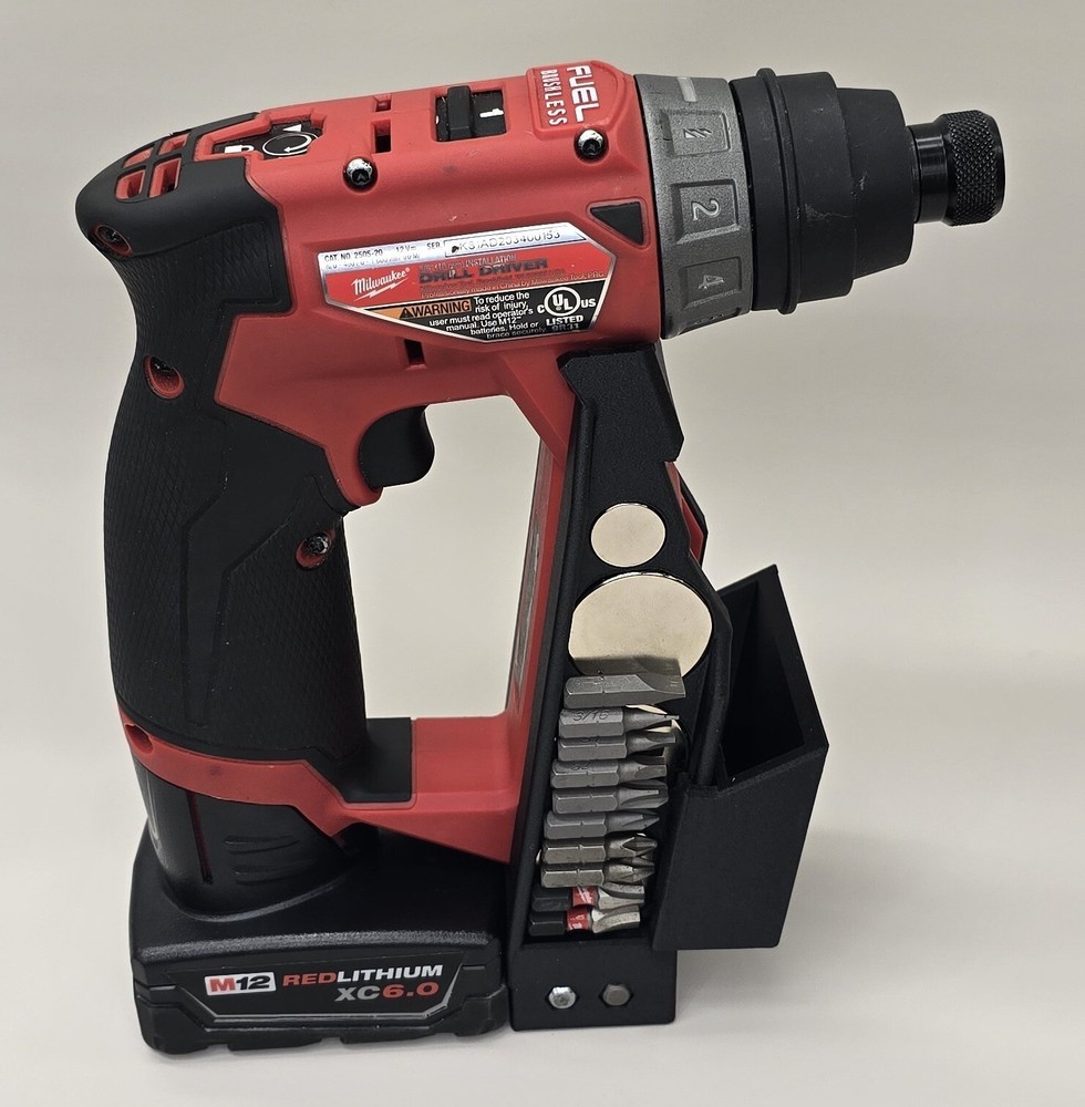 Accessory Base for Milwaukee 2505-22 Installation Tool. Bit and Socket Holder.