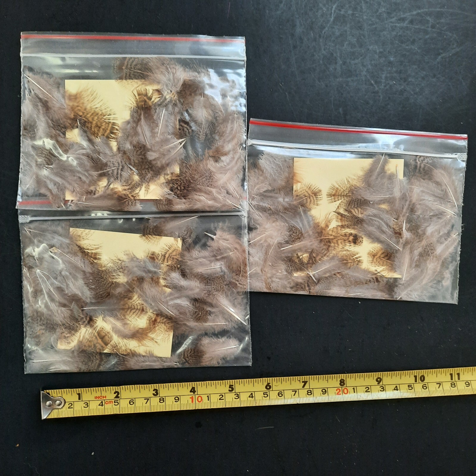 Three packs Brown and Gray Partridge Soft Hackle Feathers