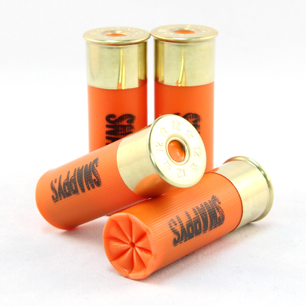SNAPPYs 12 Gauge Shotgun Snap Caps High Brass Realistic 4 PACK Prop Blaze Orange