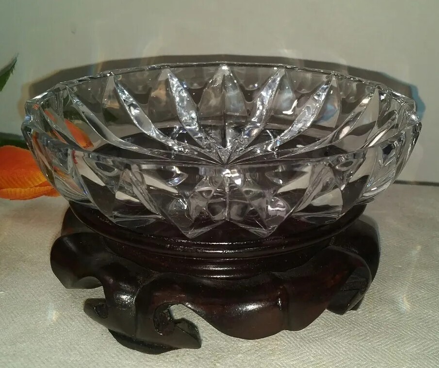 Vintage Lead Crystal - Round Candy/Nut Dish - Pleated Pattern