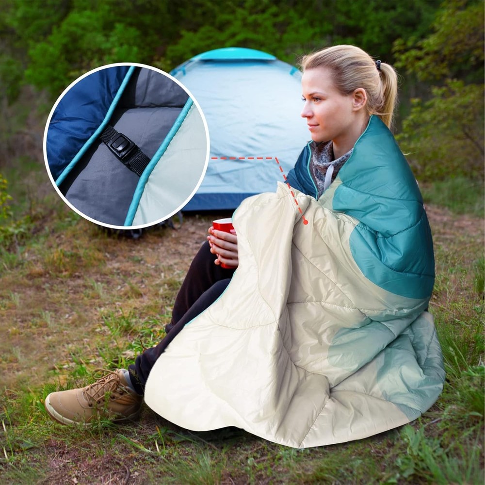 Packable Puffy Blanket - Waterproof Rip-stopped Bag Included