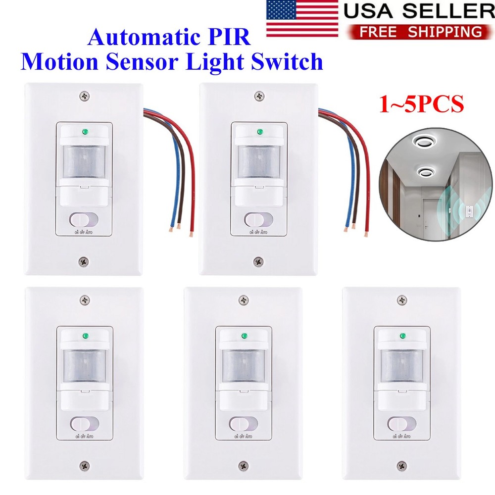 US Automatic PIR Occupancy Motion Sensor Light Switch Auto On/Off Infrared 1~5PC