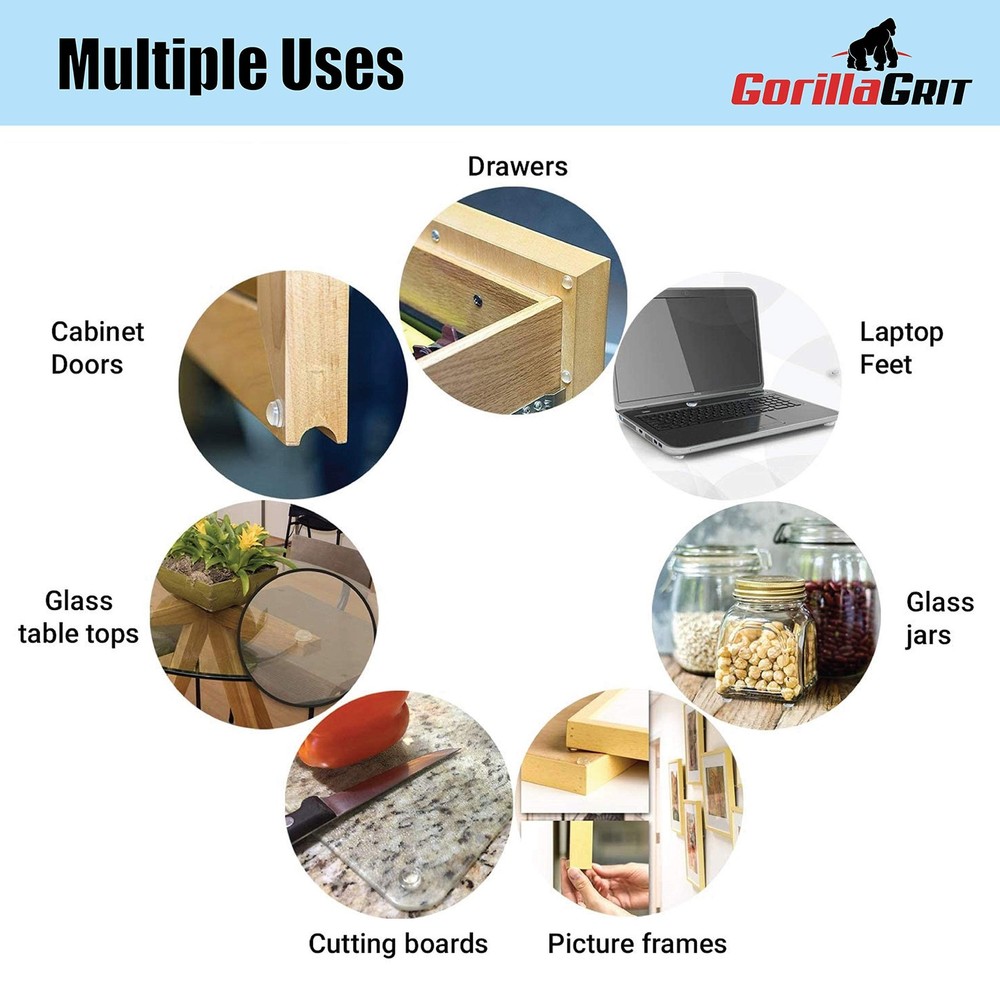 Clear Adhesive Bumper Pads 106-PC Combo Pack (Round, Spherical, Square) - Sou...