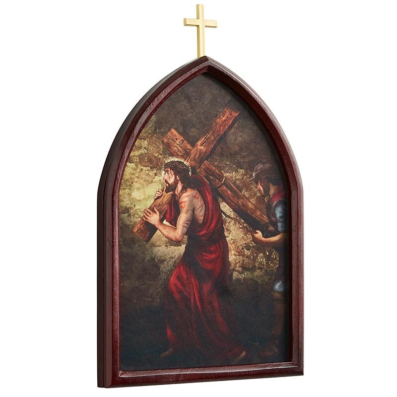 Stations of The Cross Wood Plaque Set, 10'' H. (USUALLY SHIPS WITHIN 2 DAYS)
