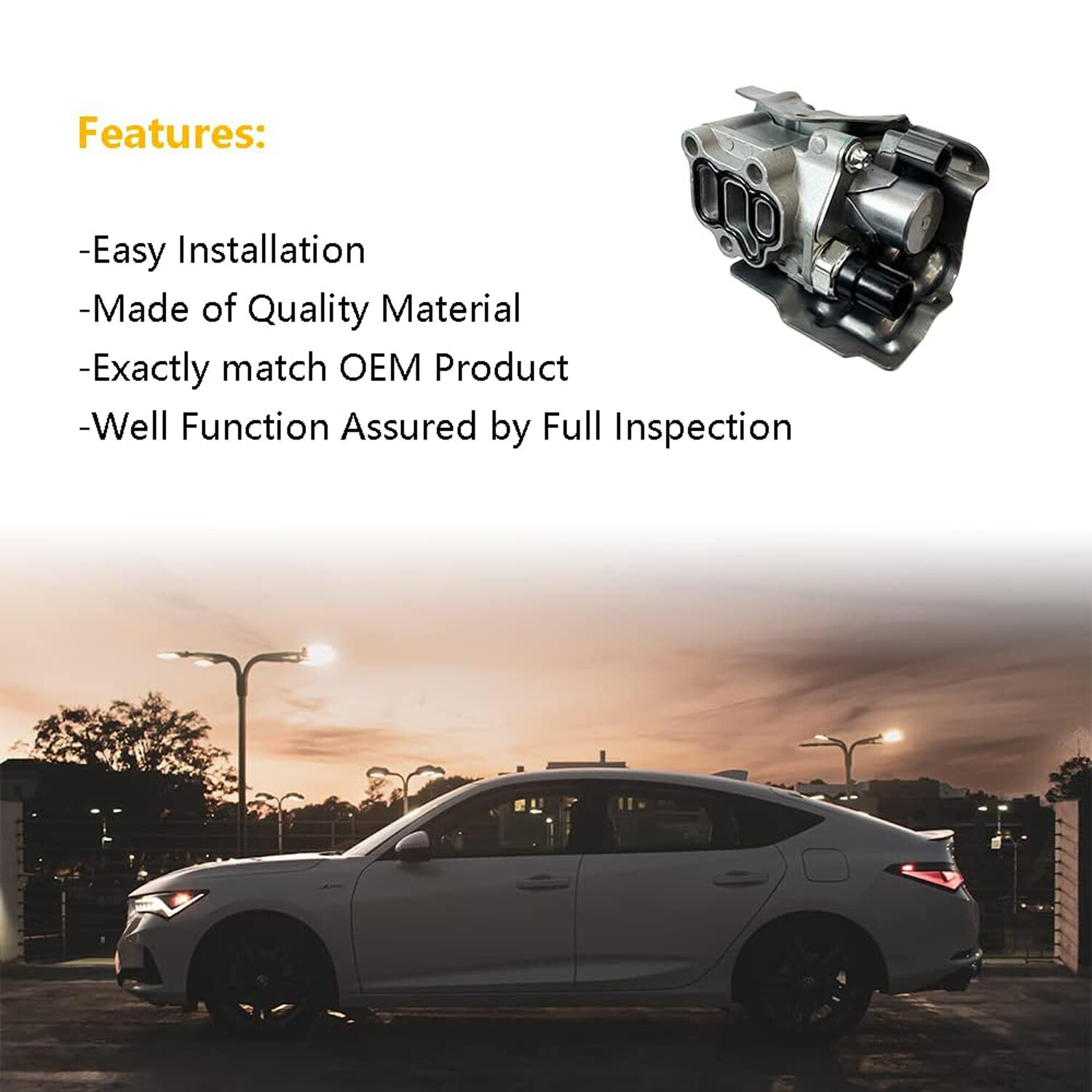 Spool Valve VTEC Solenoid For Honda Accord Civic CRV Acura RSX OE#15810-PRB-A03