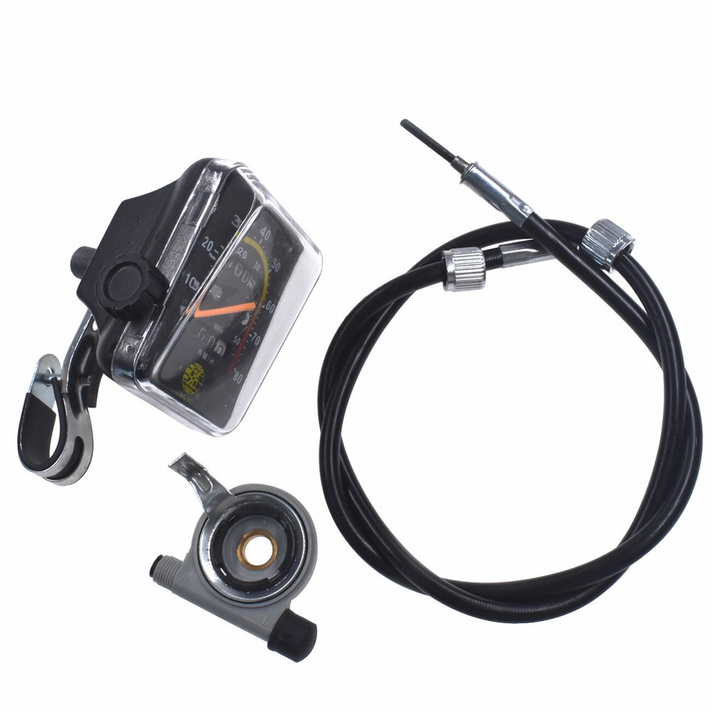 Resettable Speedometer Odometer Gauges Analog Classic Style For Exercycle