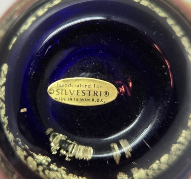 VINTAGE SILVESTRI ATOMIZER PERFUME BOTTLE, Cobalt Blue & Silver