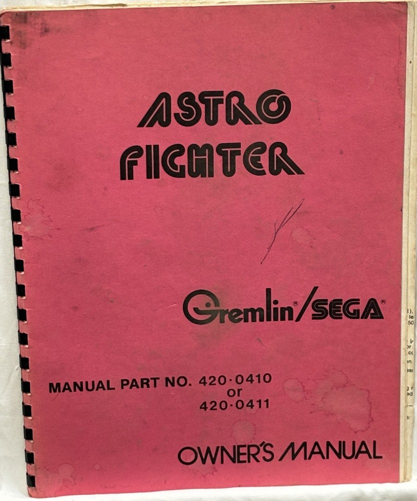 ORIGINAL-SEGA-ASTRO FIGHTER-OWNERS MANUAL