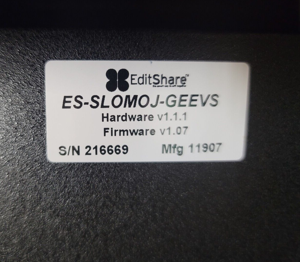 AS IS Untested Broadcast Pix ES-SLOMOJ-GEEVS Controller