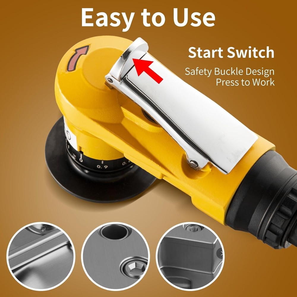 2 in 1 Pneumatic Chamfering Tool - Mini Air Chamfer Tool for C & R Deburring, 45