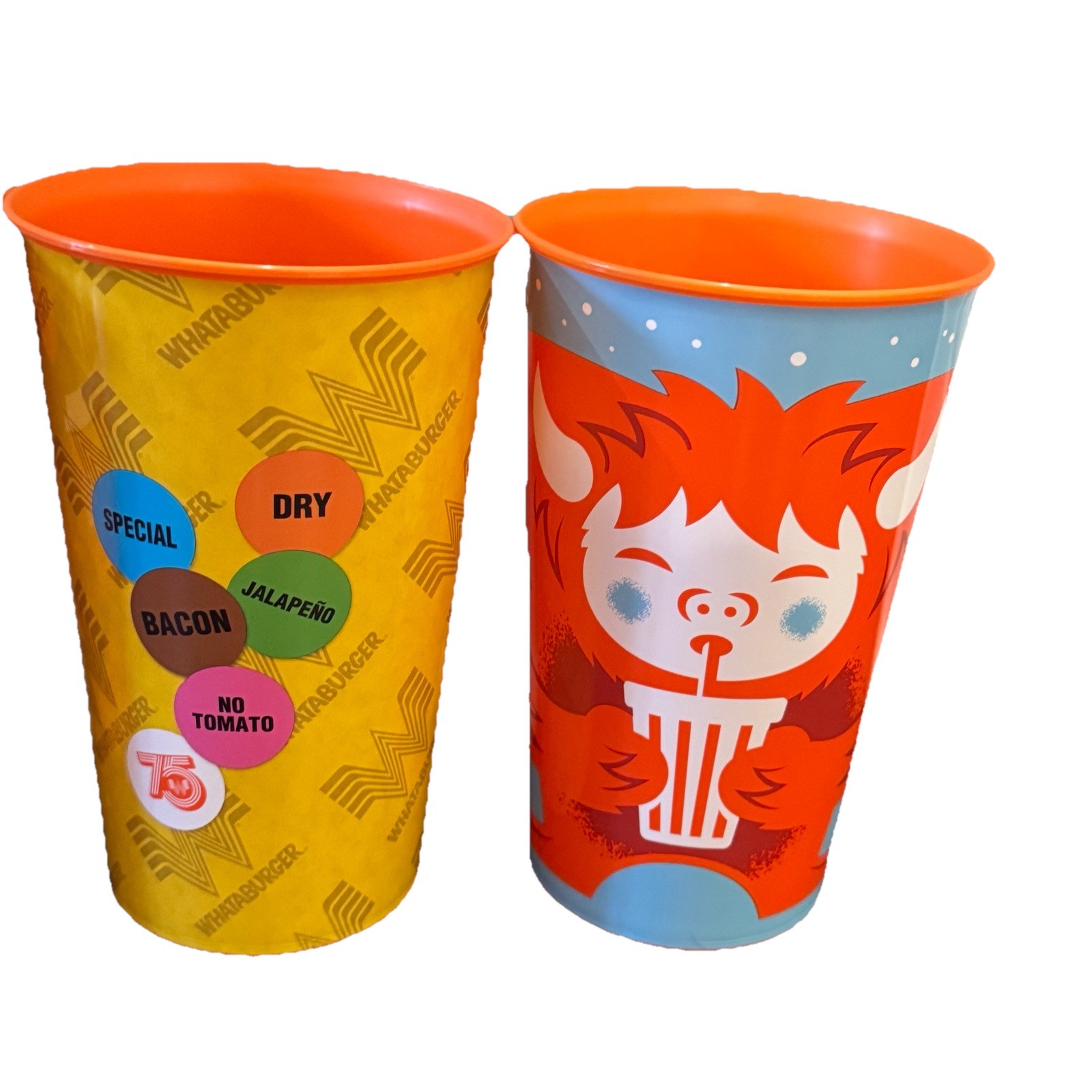 WHATABURGER 75th Anniversary Limited Edition 32 oz Collector Cups Set of 10, New