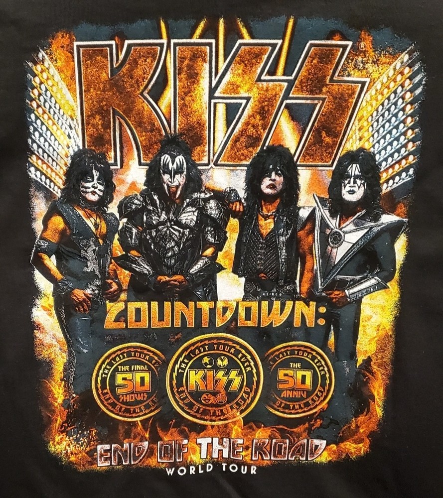 KISS' FINAL SHOW END OF THE ROAD TOUR NYC MSG EVENT T-SHIRT Size L Brand New
