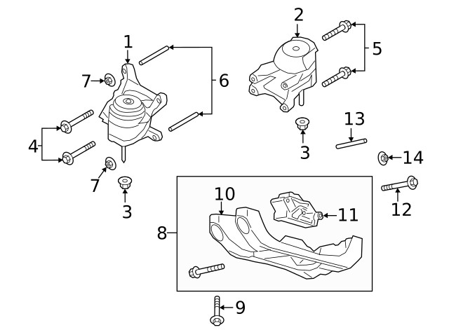 Genuine Ford Automatic Transmission Mount Stud W719608-S439