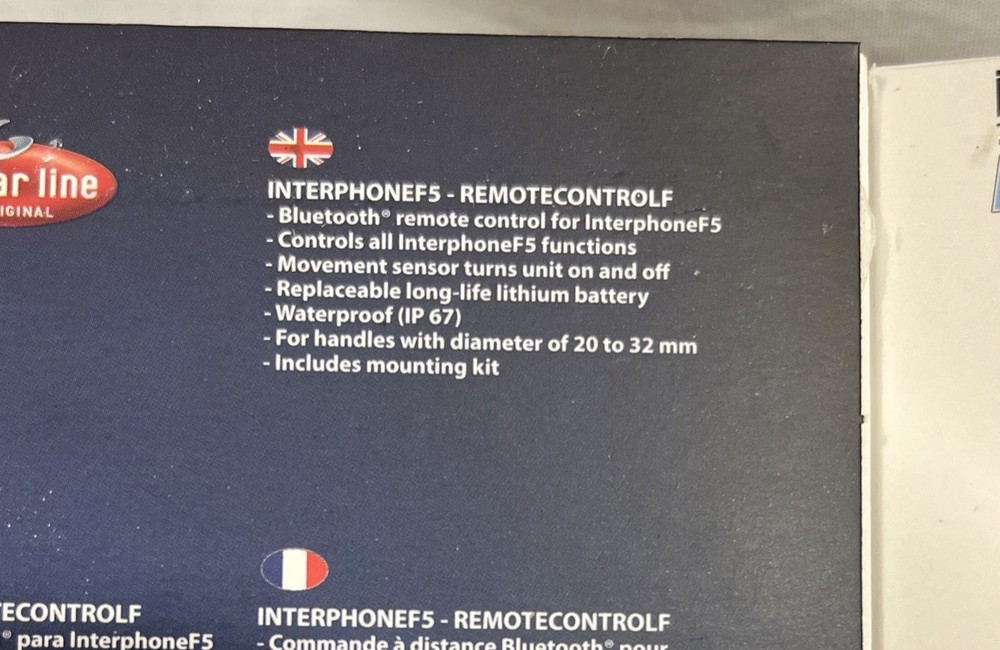 Black Wireless Bluetooth Media Button Remote Controller For Motorcycle Handlebar