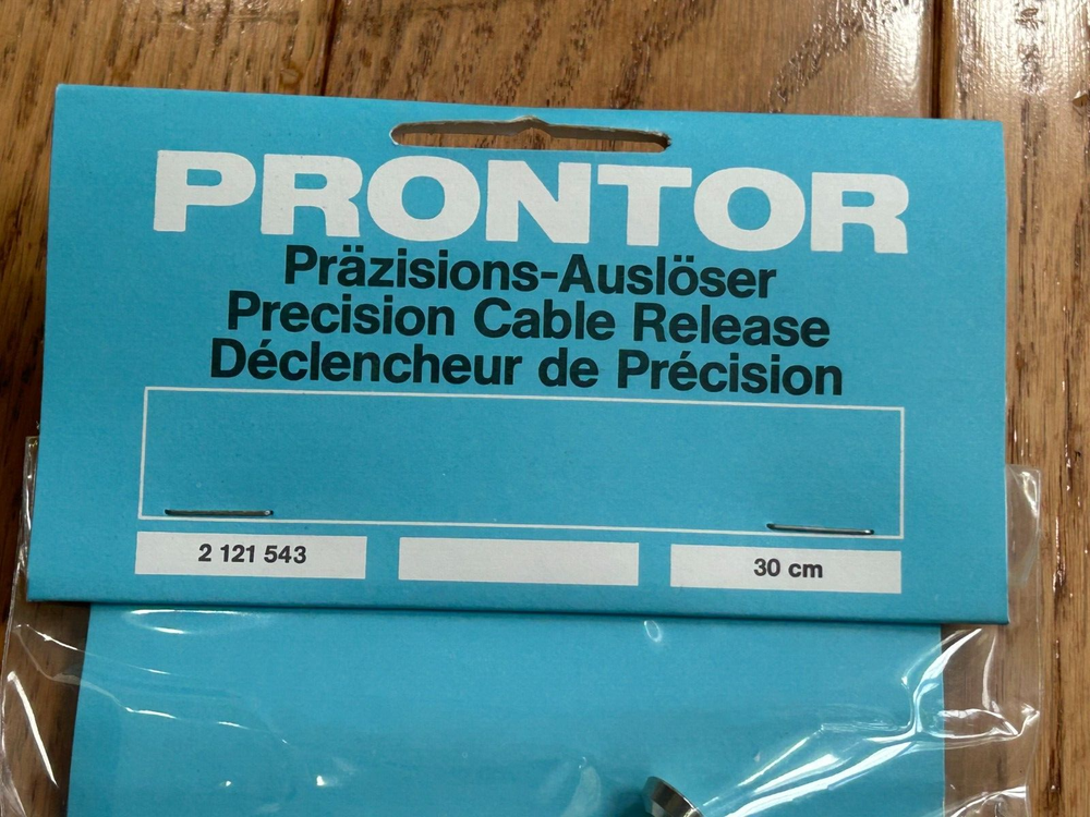 Prontor precision camera shutter release cable. 30 cm (12") long Made in Germany