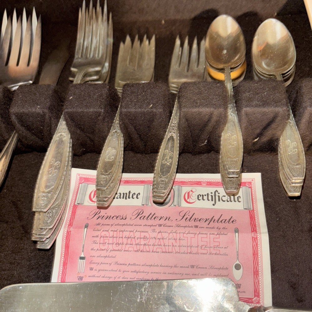 Pacific Silvercloth Anti-Tarnish Wood Flatware Storage Chest W/Drawer- Read