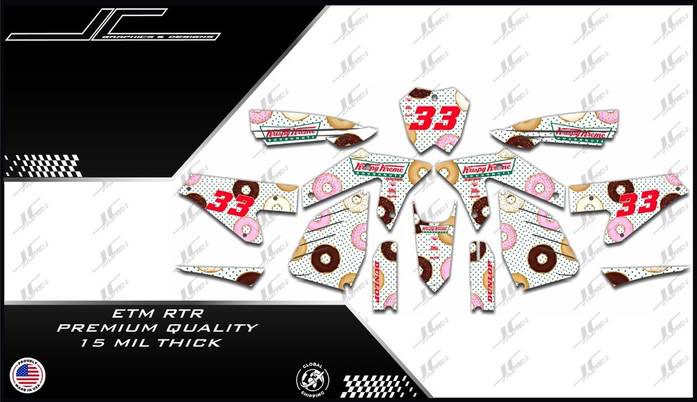 ETM RTR graphics kit decals  THICK AND HIGH GLOSS .....
