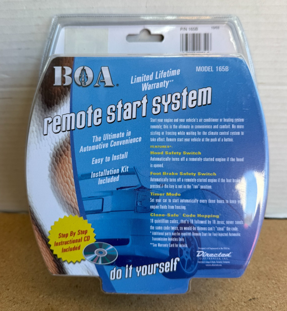 NEW BOA Remote Start System Model 165B Do it Yourself