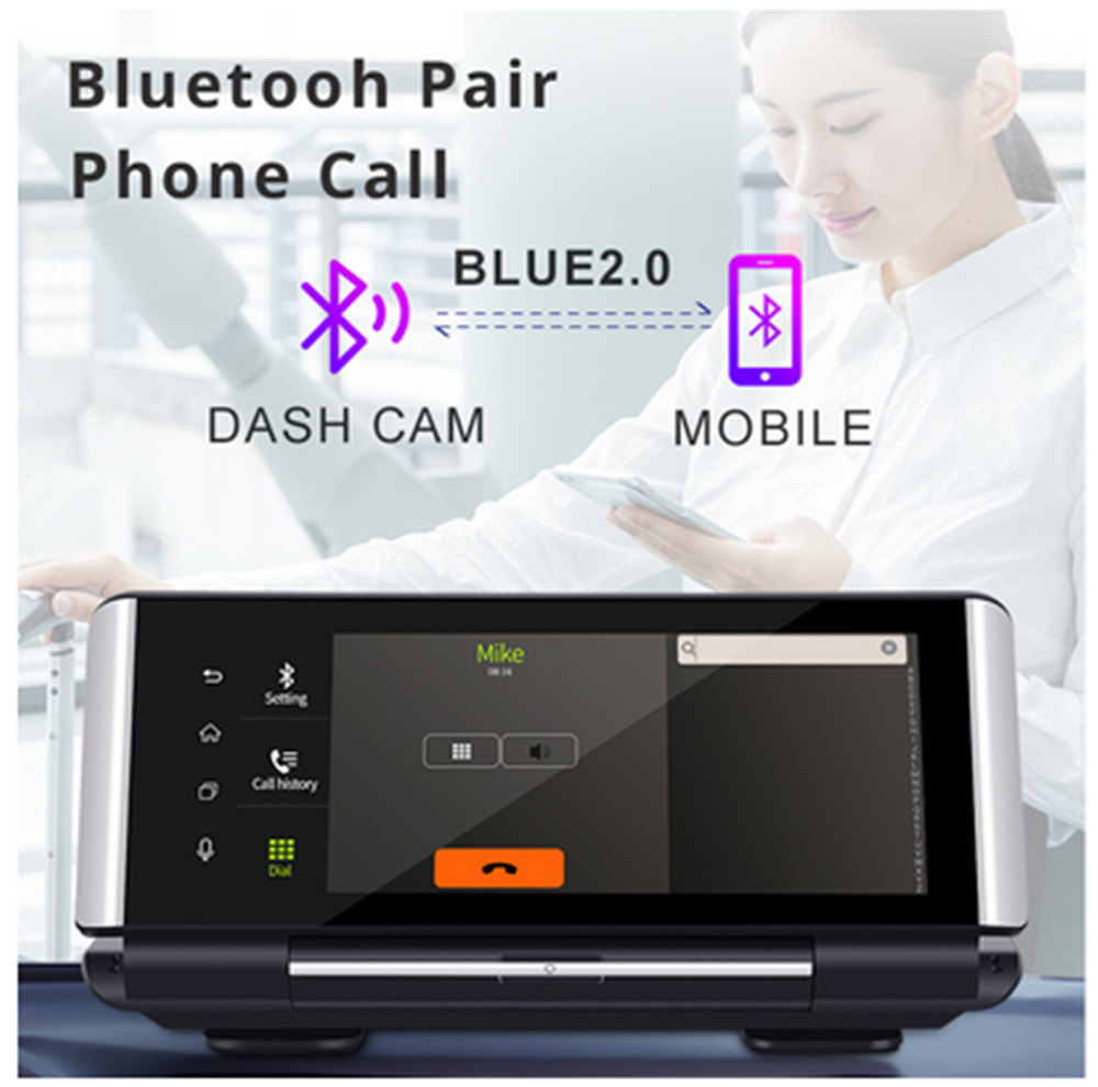 Dash Camera Car DVR Video Recorder Dual Lens Navigation G-sensor ADAS G-sensor