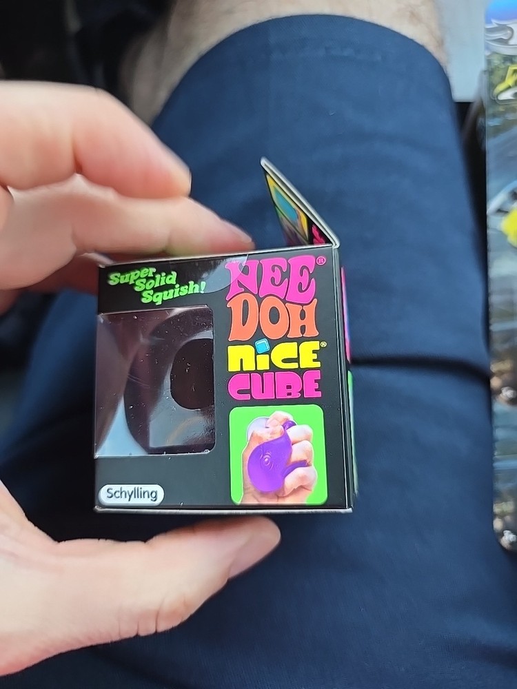 Nee Doh Nice Cube - Super Solid Squish - Purple - Fast Shipping In Hand