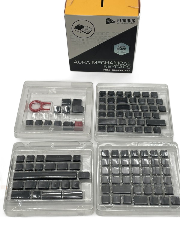 Glorious Aura V1 Pudding  Black Keycaps