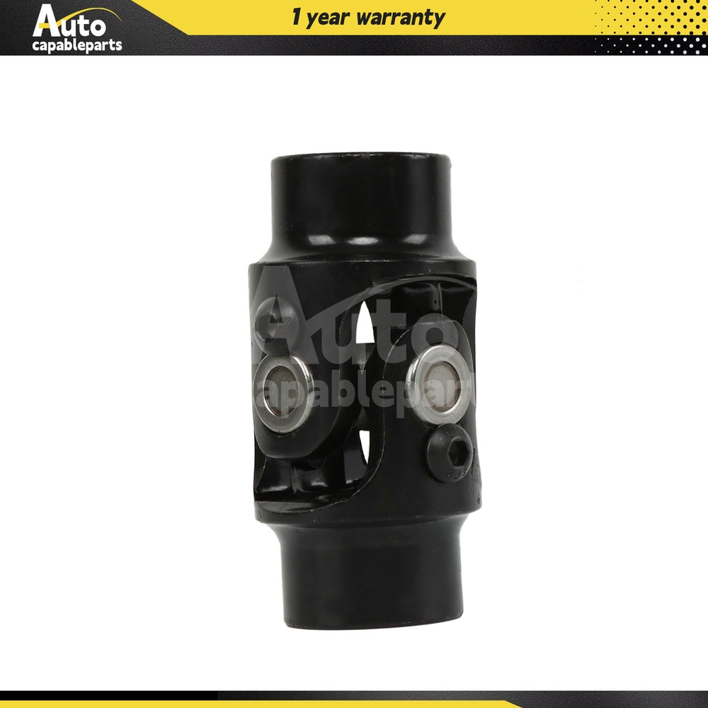 3/4" x 3/4" Smooth Round Bore Universal Steering U Joint Coupler Black