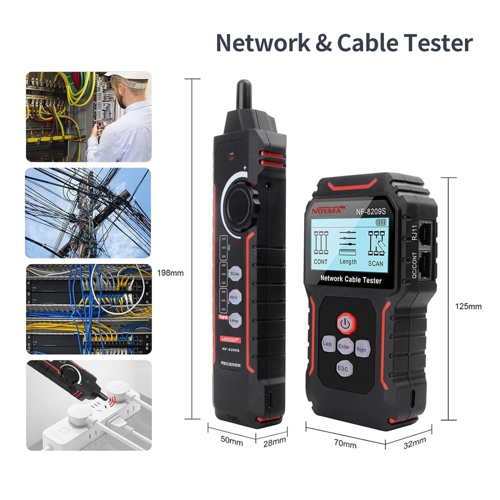 Advanced Network Cable Tester with PoE & NCV Multifunctional Scan Mode Cable NEW