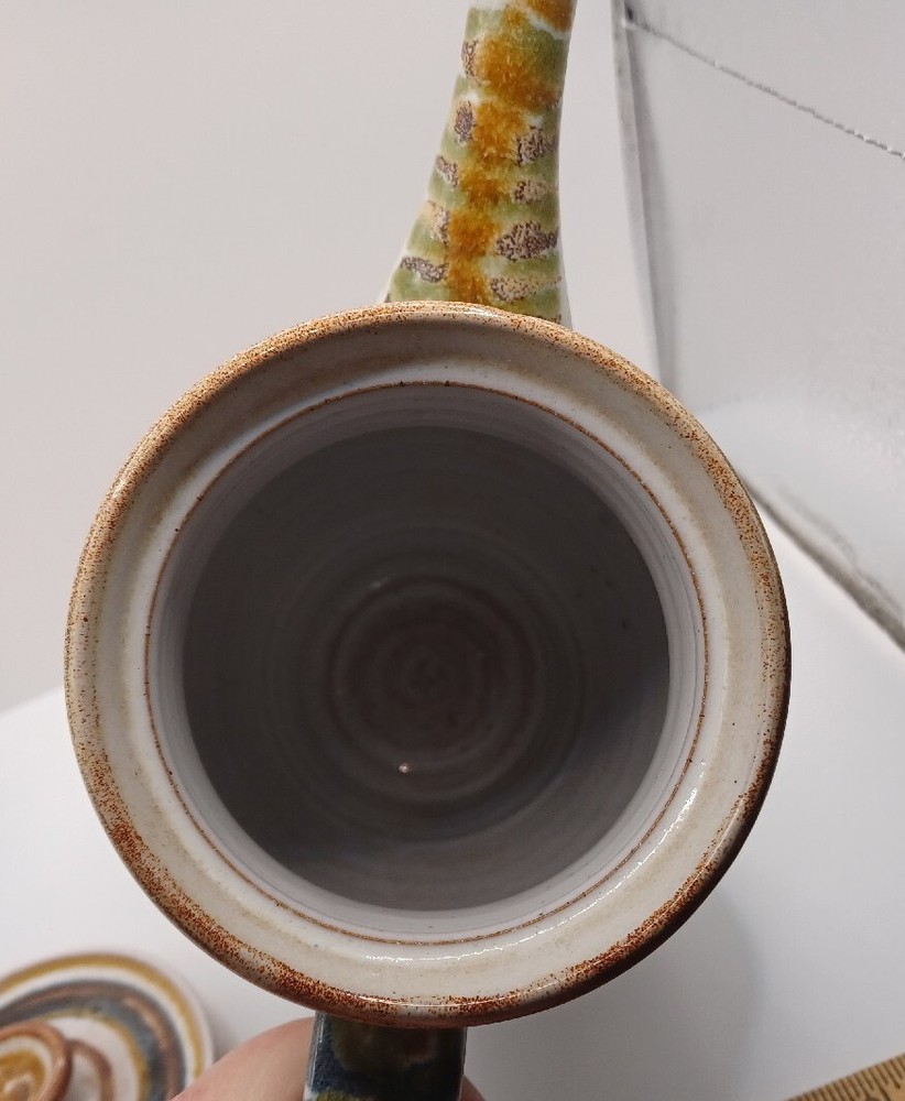 God's Hill Marked CC Pottery Lidded Tea Coffee Pot Server