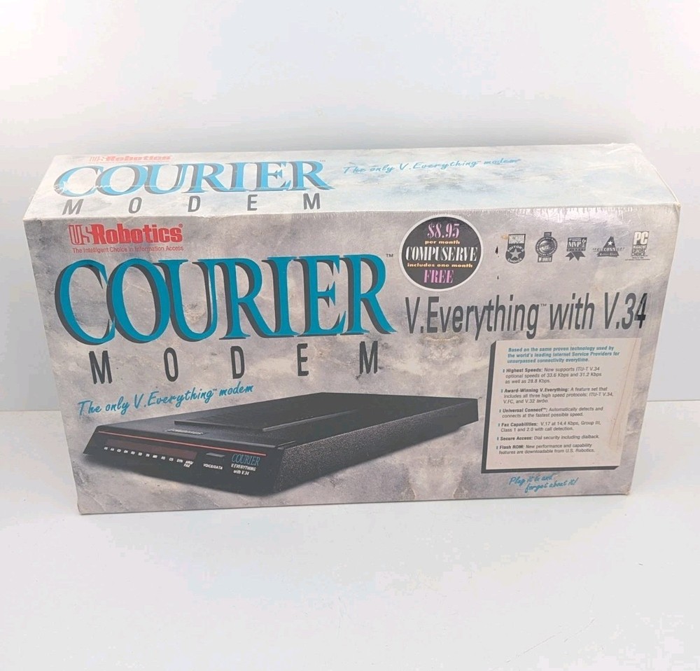 Sealed NOS US Robotics Courier Modem V.Everything  with V.34