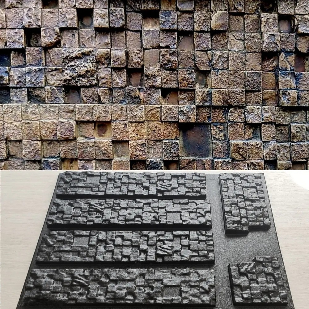 Mold For 3D Panel PIXEL Molds Plaster Wall Art Decor ABS Plastic Form