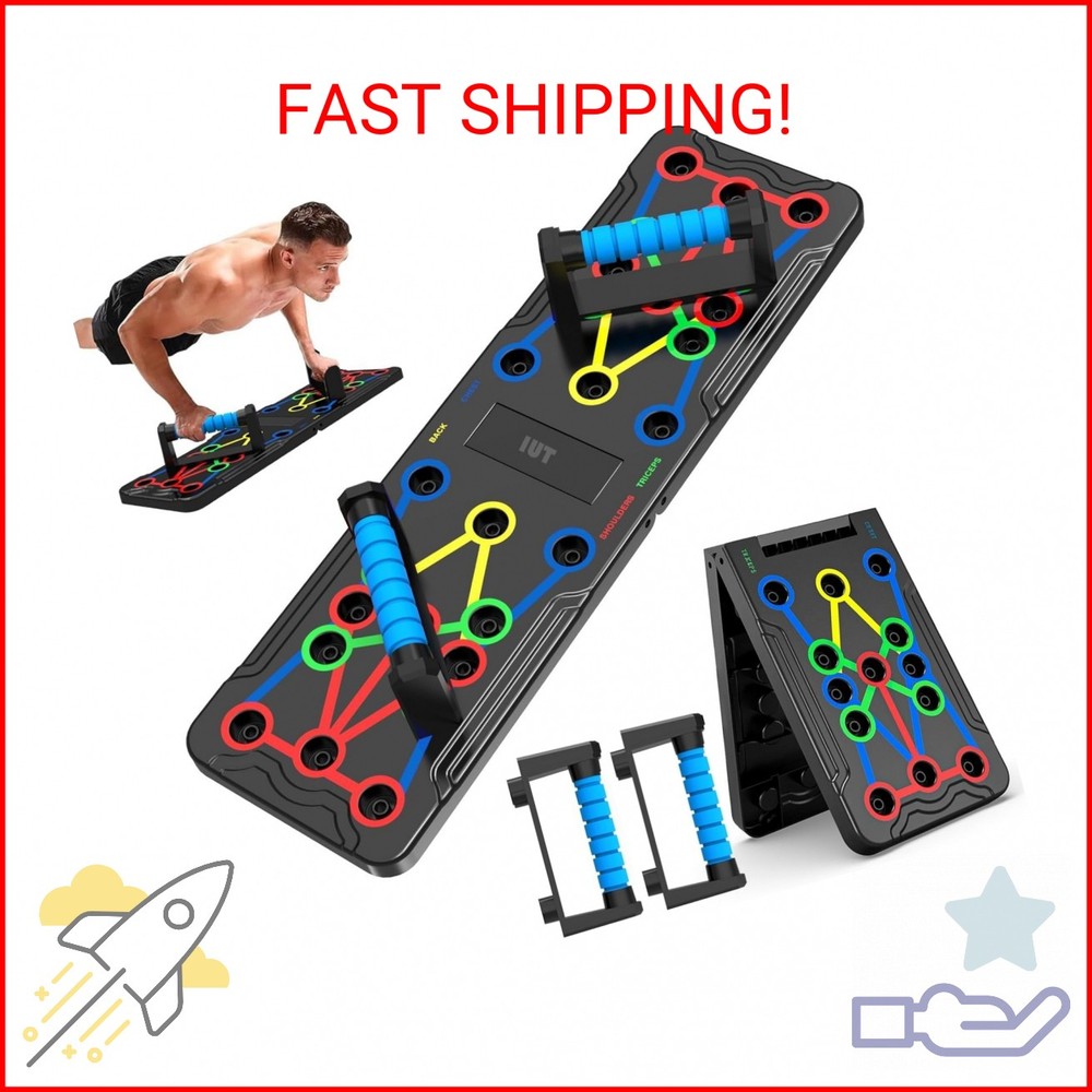 Foldable push-up rack for portable strength training, sturdy and stable equipmen