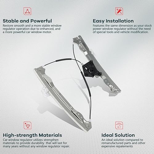 Power Window Regulator Front Left Driver Side fit for 2008-2010 for Dodge