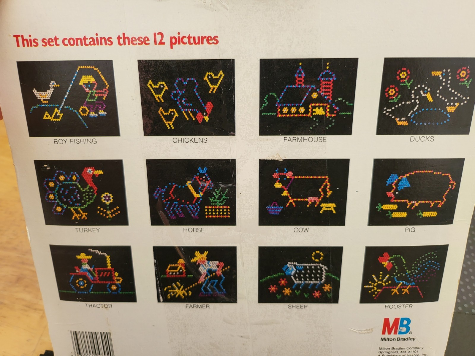 Vintage 1988 LITE BRITE Barnyard Fun COMPLETE Refill Pack Animals Classic