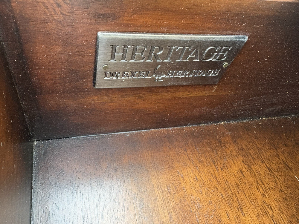 67296 DREXEL HERITAGE Console Library Table Desk with Drawer