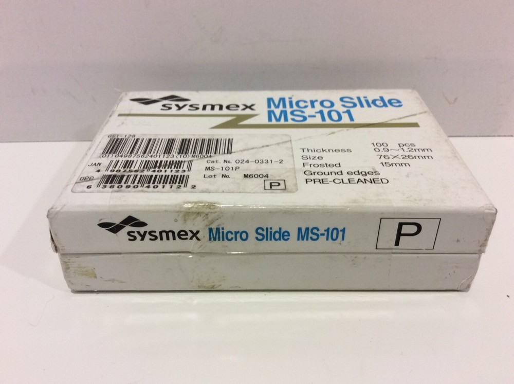 Sysmex Micro Slide Ms-101 76x26mm 15mm 100pcs