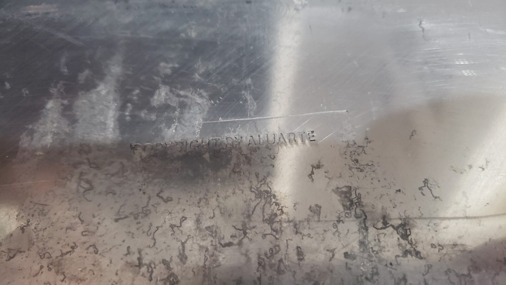 Pre-owned Large Aluart butterfly Aluminum Serving Dish