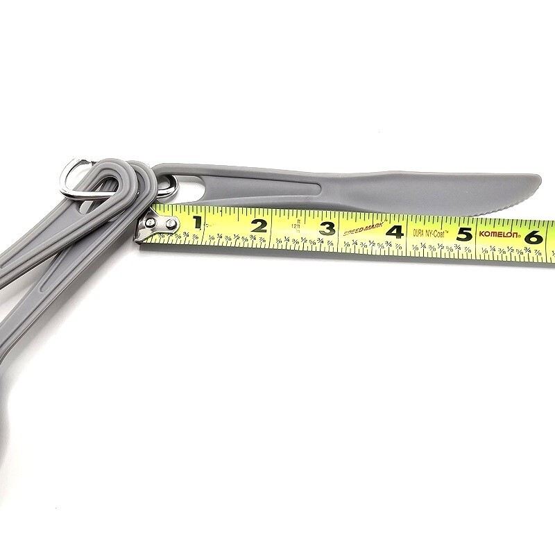 Camping Cutlery Utensil Set Carabiner Knife Fork Spoon Durable Reusable Hiking