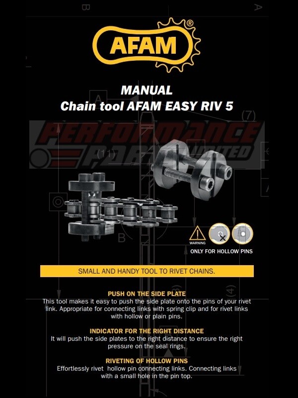 AFAM Easy Riv 5 Chain Riveting Joining Tool For AFAM Motorcycle Chains