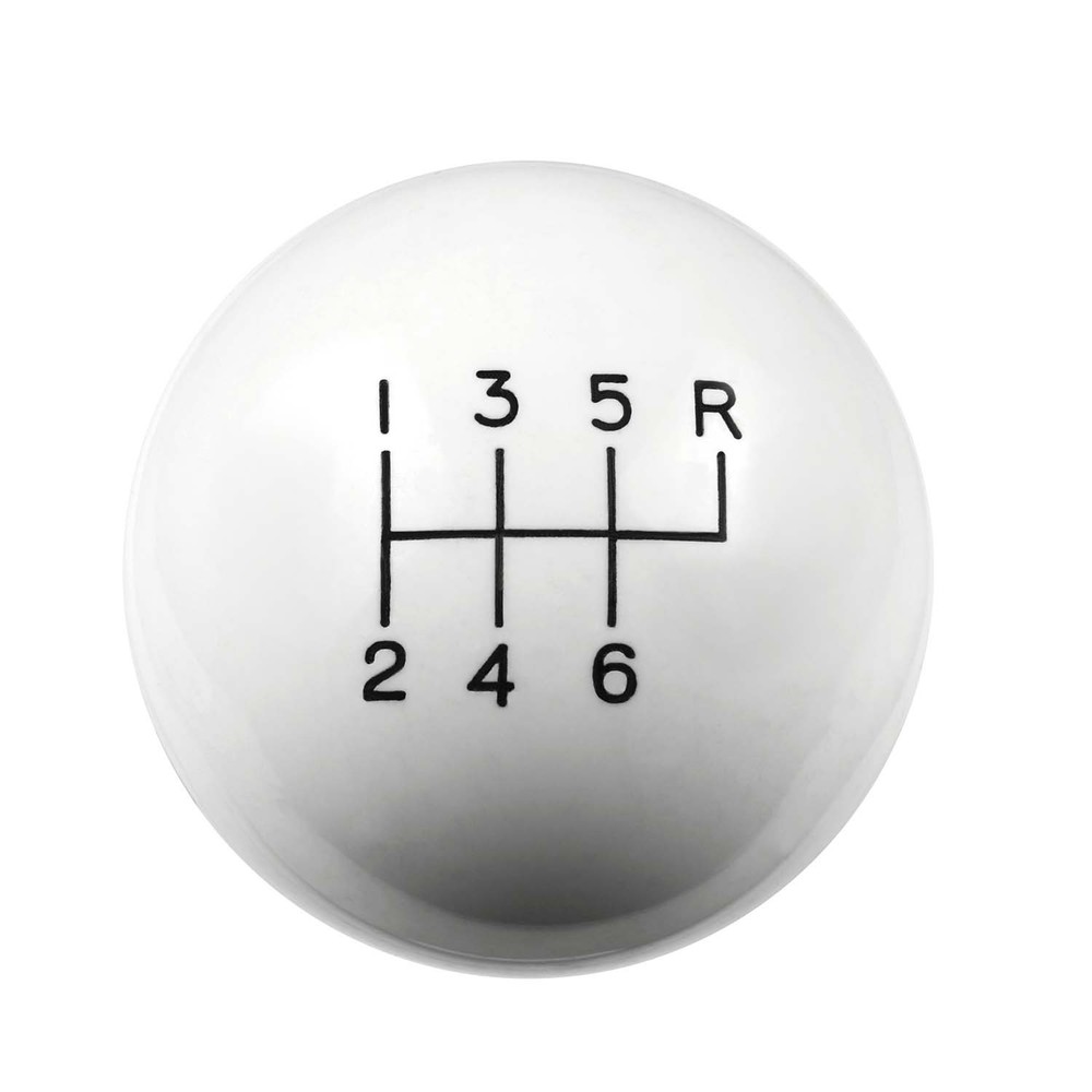 Hurst 1630056 Shift Knob - White 6 Speed 9/16-18 Threads