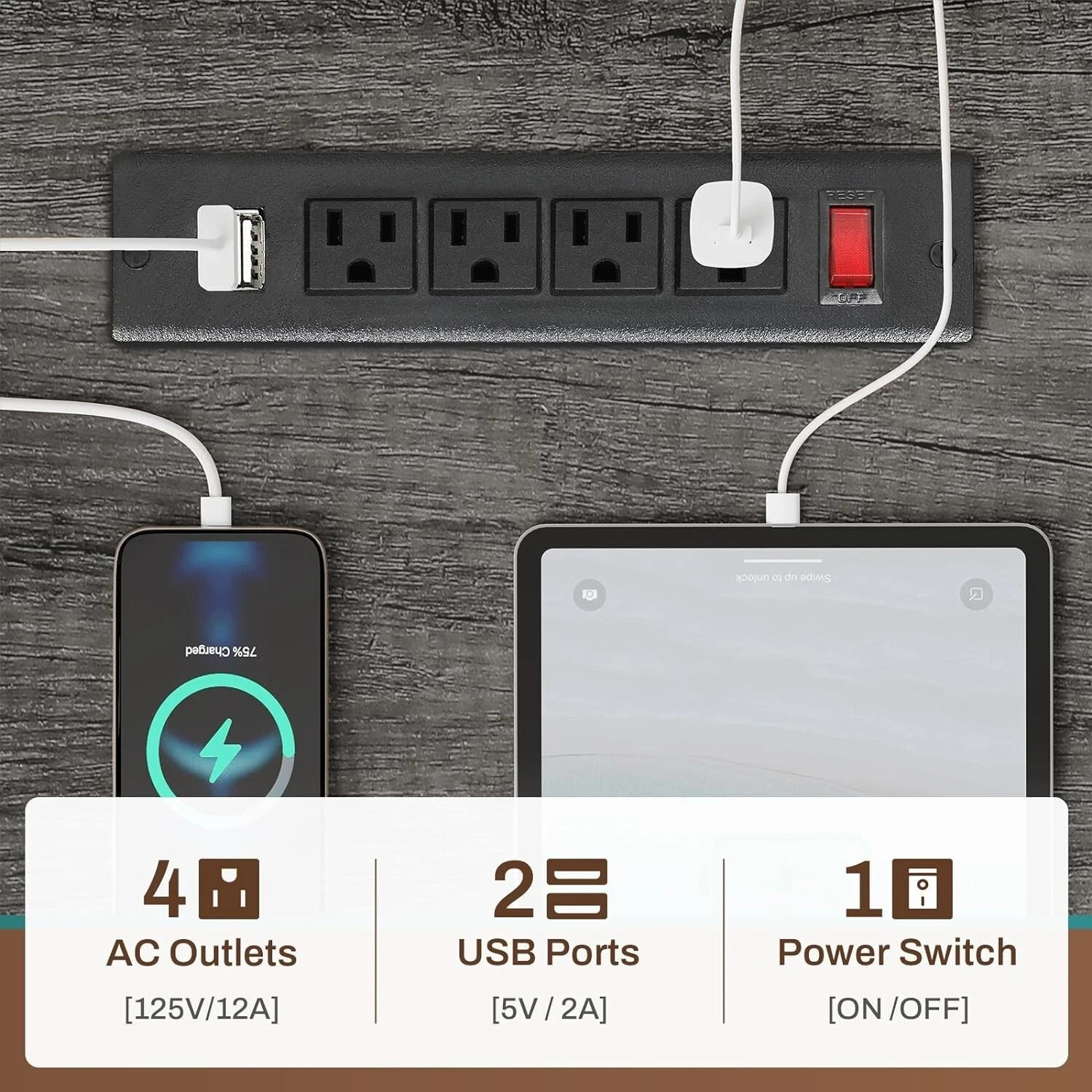 L Shaped Computer Desk with Led Lights, Hutch and Power Outlet, Home Office Desk