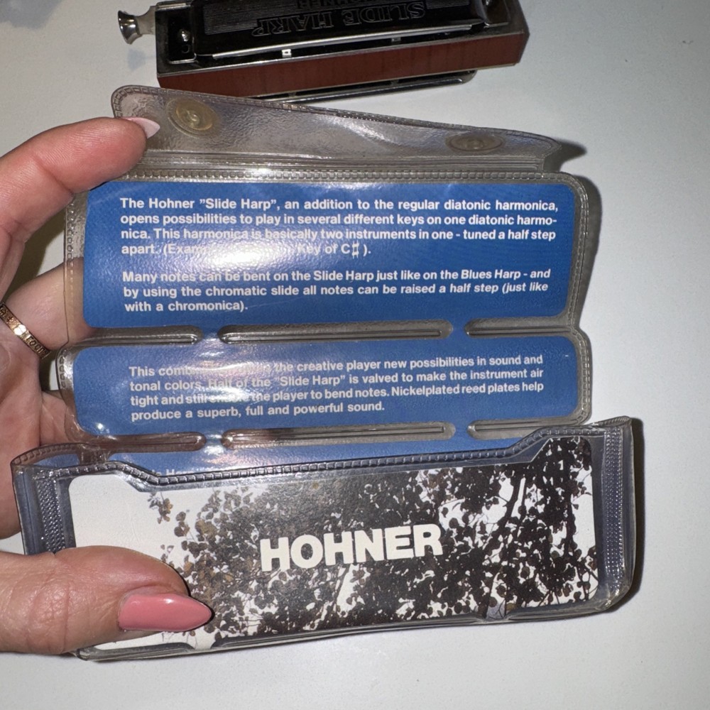 HOHNER "SLIDE HARP" HARMONICA MODEL 731201 ORIGINAL STORAGE CASE
