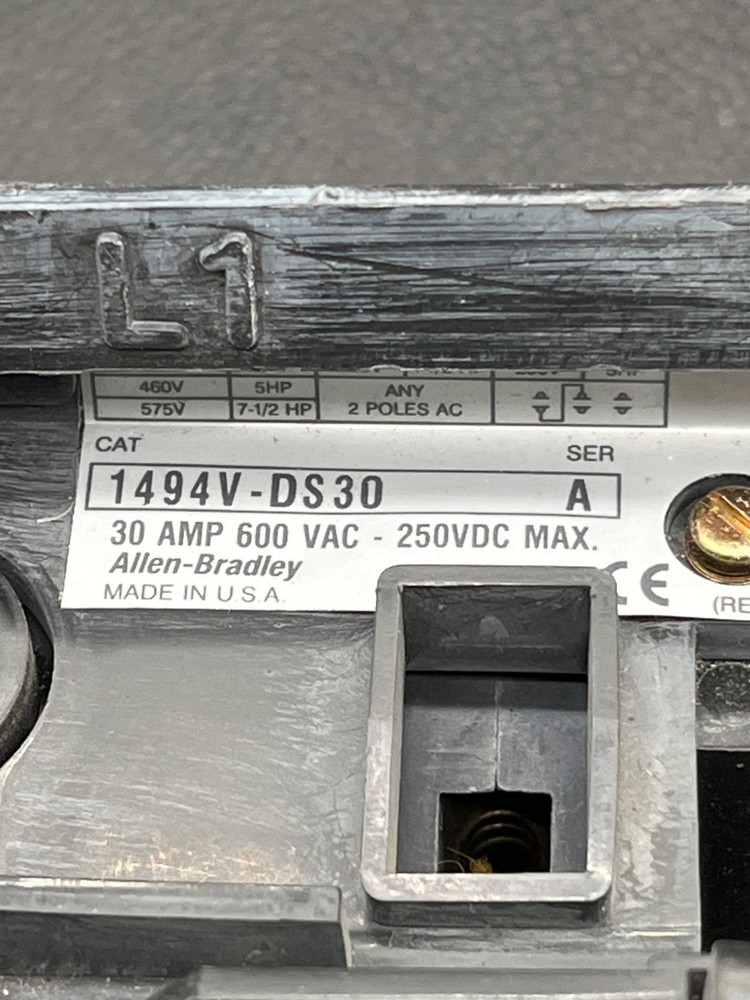 ALLEN‑BRADLEY 1494V‑DS30 Disconnect Switch USED
