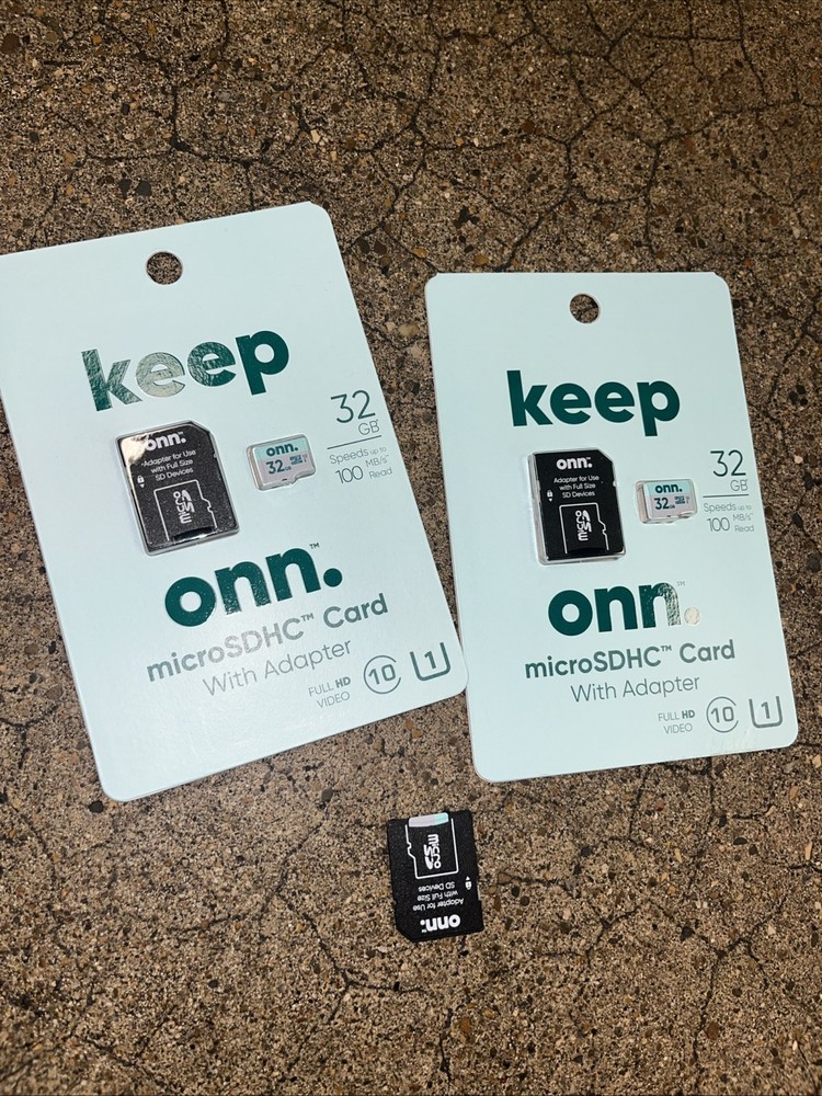 2X onn. 100006051 32GB Class 10 U1 microSDHC Flash Memory Card 100MB/s read