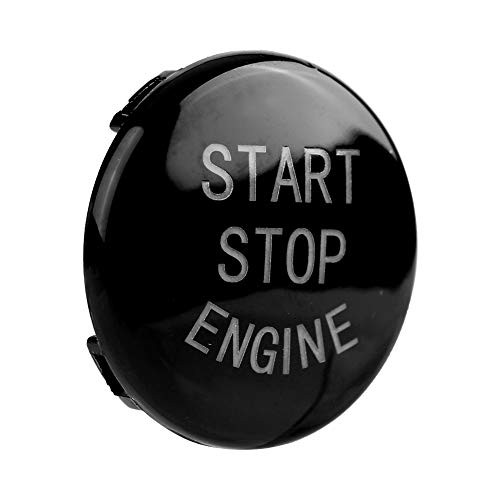 Push Button Switch, Car One-Key Start Button Engine Ignition Switch Cover Black