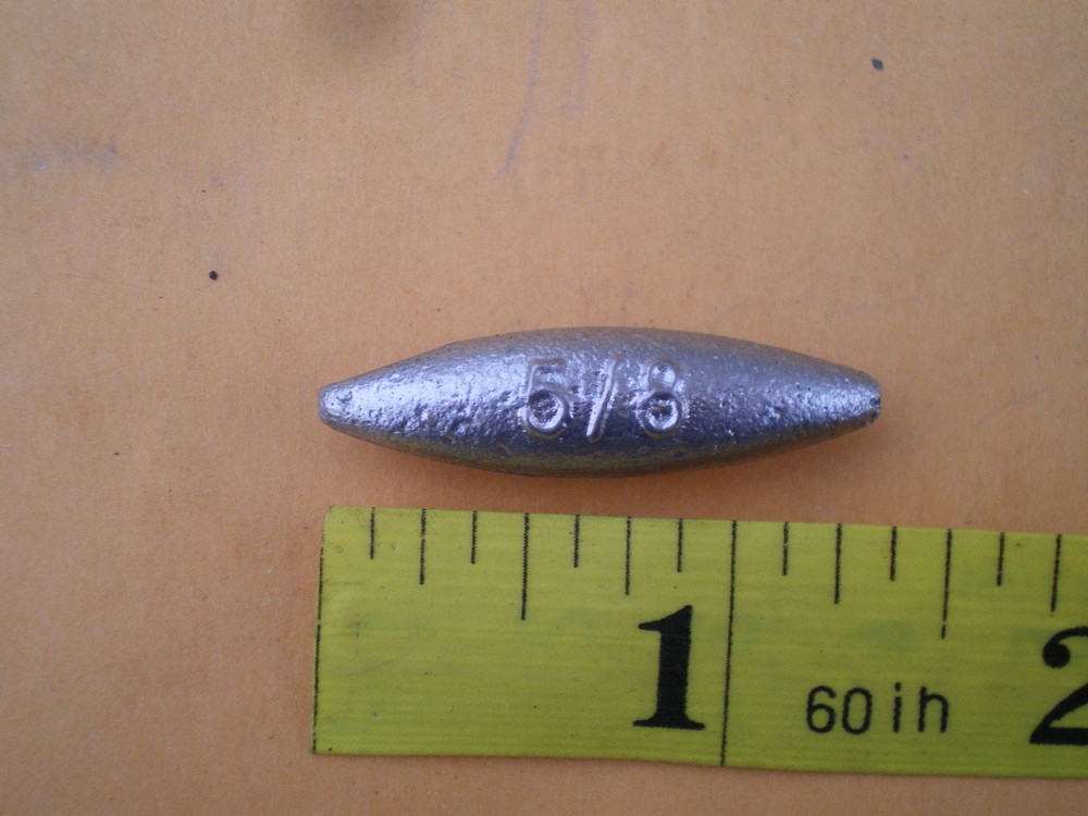 15 SLENDER SHAPE LURE BODIES/SLIP SINKER 5/8 OZ. "MAKE SPINNERS"