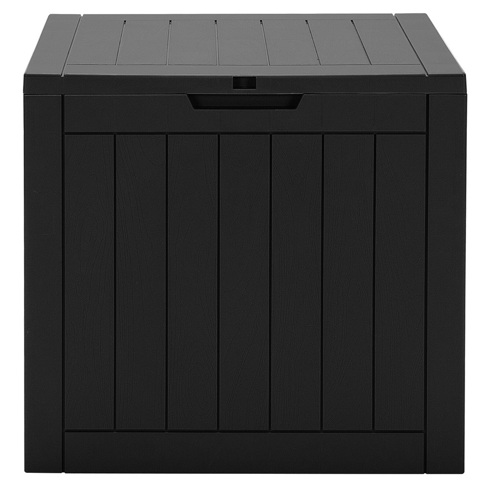 30 Gallon Deck Box Storage Container Seating Tools Organization Deliveries Black