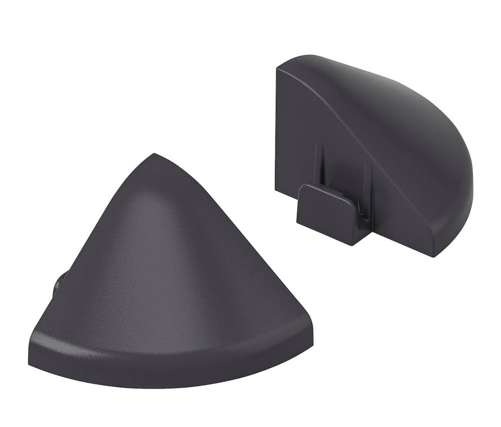 IKEA RUNNEN corner edge for Ikea Deck Tiles Plastic Dark Gray(2 Edges, 1 Pack)
