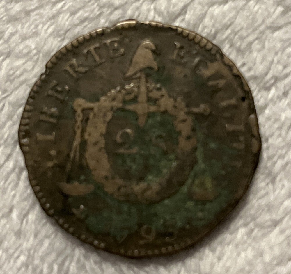 France 2 Soles 1793-cow
