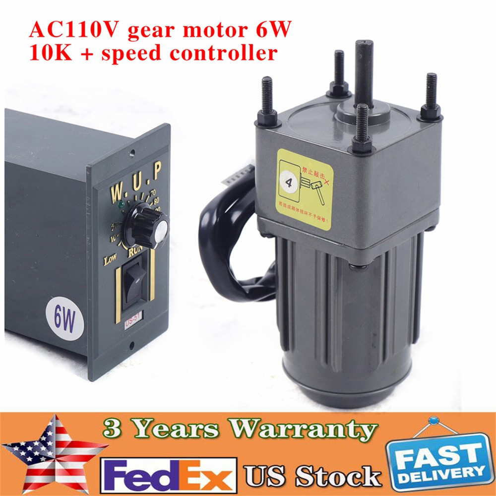 AC Gear Motor Electric+ Variable Speed Reduction Controller 135RPM Torque 1:10!