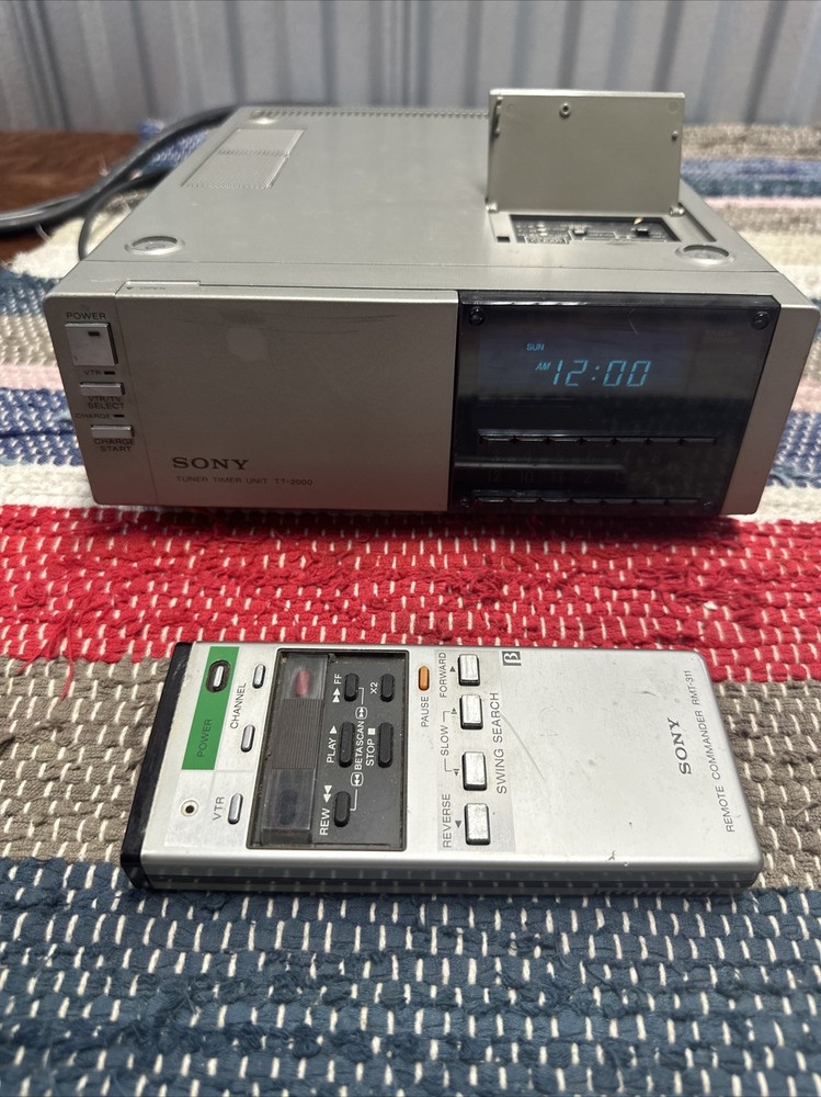 Vintage Programmable Betamax Portable Tuner Timer Unit Sony TT-2000 Untested